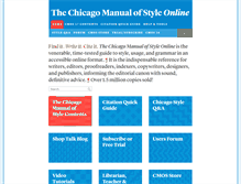 Tablet Screenshot of chicagomanualofstyle.org